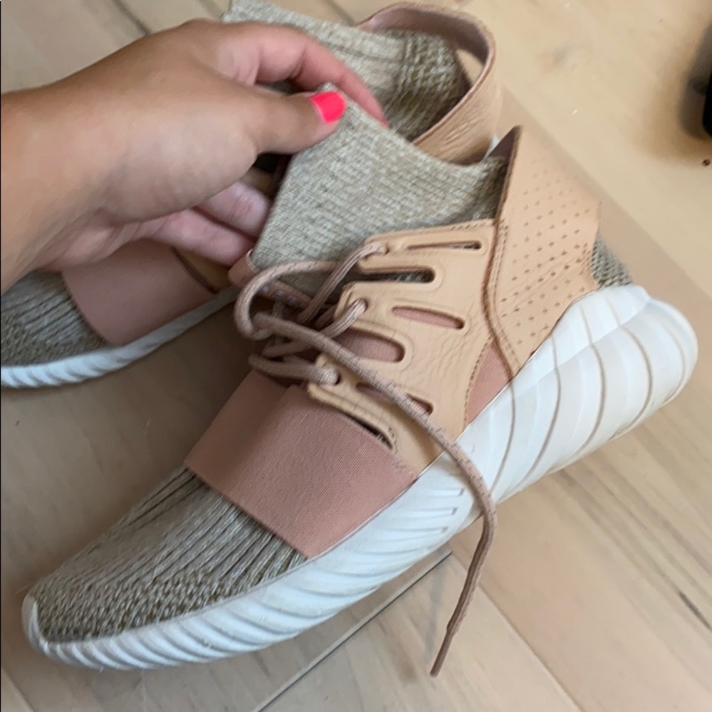 COPY - Nude and pink adidas sock sneakers